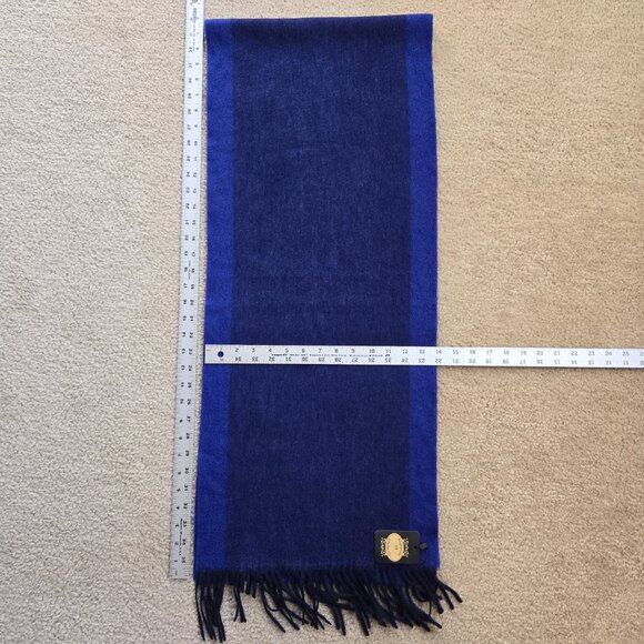 NWT AngelStory Blue Wool Scarf Fringed - Picture 7 of 7